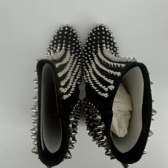 Louboutin Calfskin Louise Capet Spikes 85 Boots - Size 40 - Picture 6 of 7